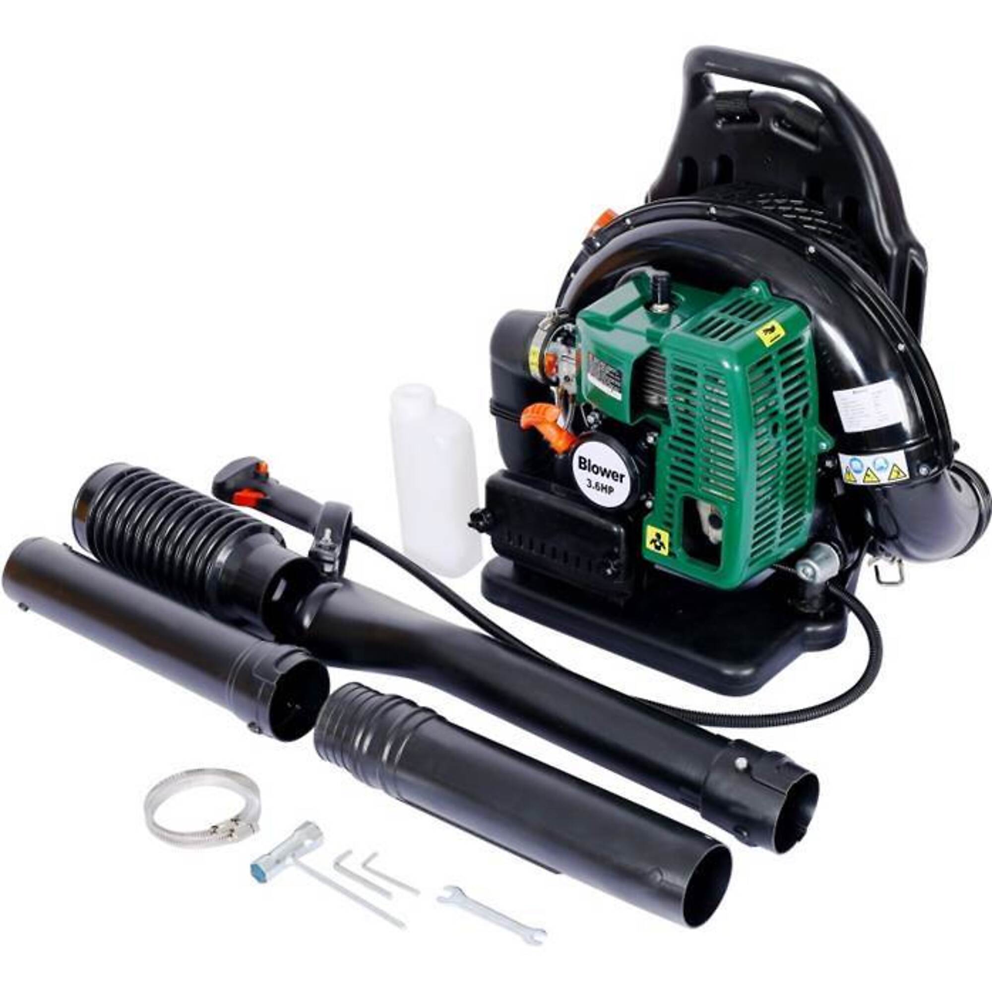 TMB 2-Stroke Backpack Leaf Blower — 3.6 HP, 63.3cc, 750 CFM, 1.8 Liter Tank, Model# BAC-W46551395